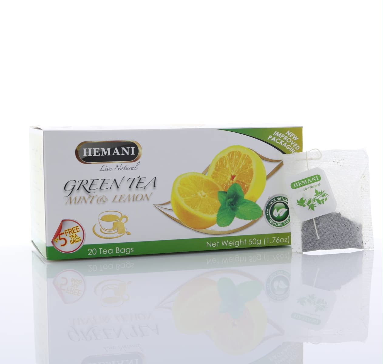 Hemani Green Tea Mint & Lemon