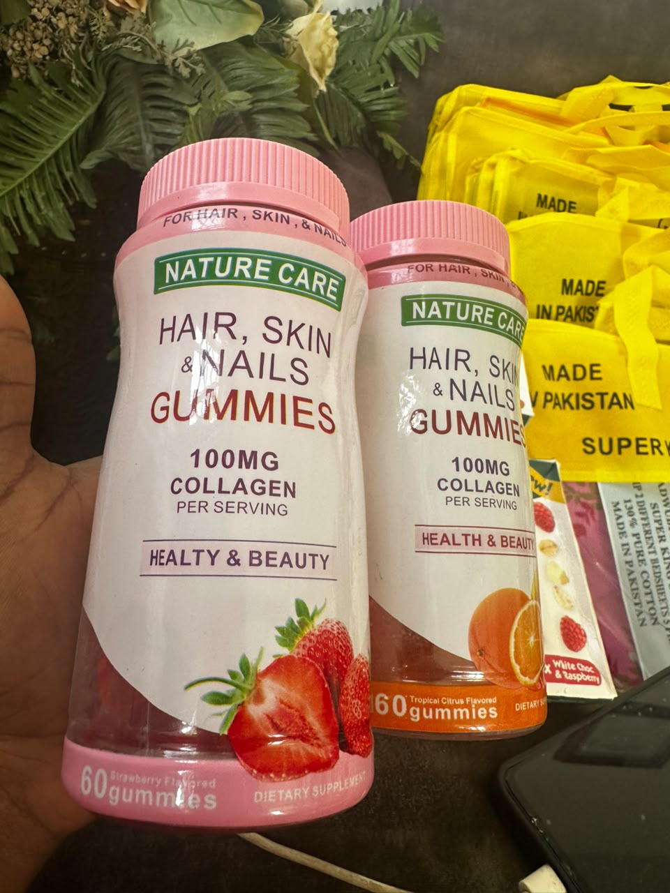 Nature Care Hair, Skin & Nails Gummies — 100mg Collagen