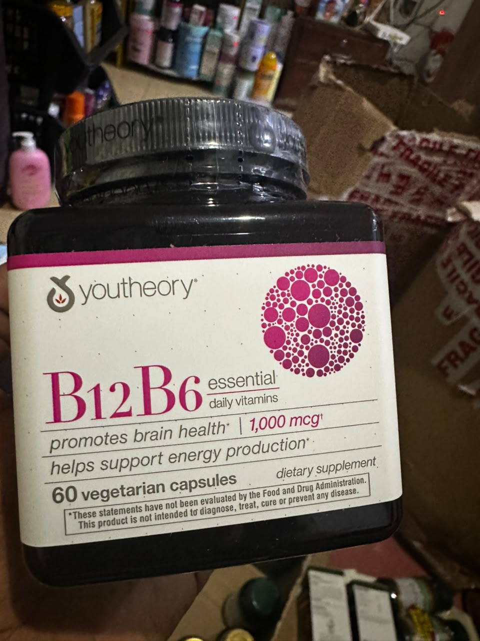 Youtheory B12 B6 Essential Daily Vitamins 1,000mcg